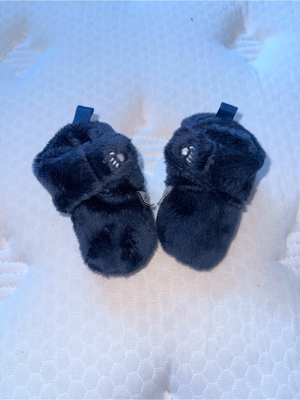 BearPaw Navy Blue Plush Baby Booties 6/9M
